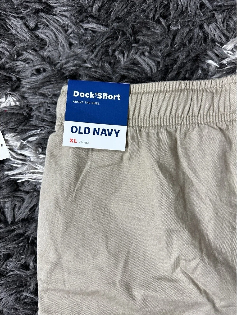NWT Old Navy Boys XL (14-16) Dock Shorts Khaki Chino Elastic Waist